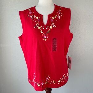 NWT Designers Studio Originals Sleeveless Sweater Size L